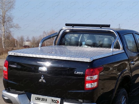 Защита кузова 75х42 мм только для крышки со светодиодной фарой Mitsubishi L200 (2019-2024) MITL20019-25
