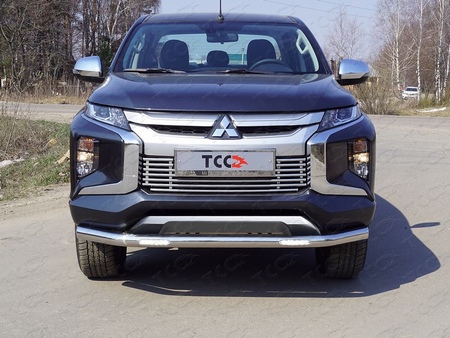 Защита передняя нижняя с ДХО 76,1 мм Mitsubishi L200 (2019-2024) MITL20019-39