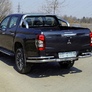 Защита заднего бампера уголки двойные 76,1/42,4 мм Mitsubishi L200 (2019-2024)