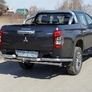 Защита заднего бампера уголки 76,1 мм Mitsubishi L200 (2019-2024)