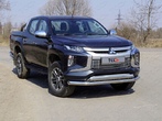 Защита передняя нижняя двойная 76,1/75 мм Mitsubishi L200 (2019-2024)