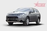 Защита переднего бампера труба овальная 75х42 Mitsubishi Outlander (2012-2014)
