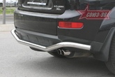 Защита заднего бампера d60 волна Mitsubishi Outlander XL (2007-2010)