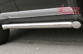 Пороги труба d76  Mitsubishi Outlander XL (2007-2010)