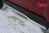 Пороги труба d42 изогнутые Mitsubishi Outlander XL (2010-2012)
