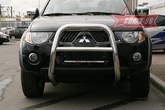 Защита передняя мини d76 высокая Mitsubishi L200 (2007-2014)