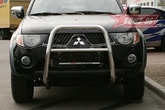 Защита передняя мини d60 высокая Mitsubishi L200 (2007-2014)