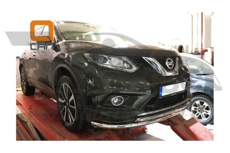 Защита переднего бампера - труба двойная Nissan X-trail (2015-2018) NIXT.33.2289