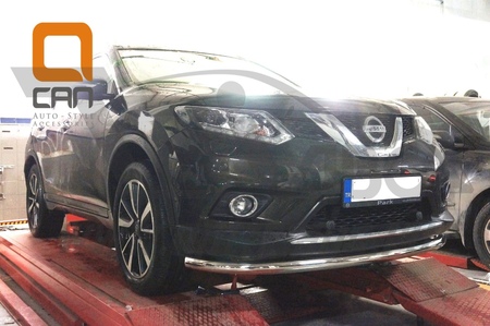 Защита переднего бампера - труба одинарная Nissan X-trail (2015-2018) NIXT.33.2293