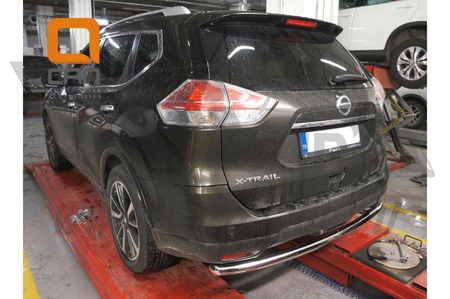 Защита заднего бампера - труба одинарная Nissan X-Trail (2015-2018) NIXT.57.2169