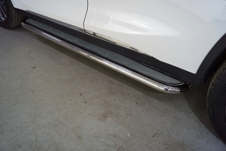 Пороги с площадкой нерж. лист 60,3 для CheryExeed TXL (2020-2021) CHEREXETXL20-22