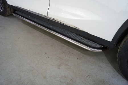 Пороги с площадкой нерж. лист 75х42 для Exeed TXL (2021-2025) CHEREXETXL20-24