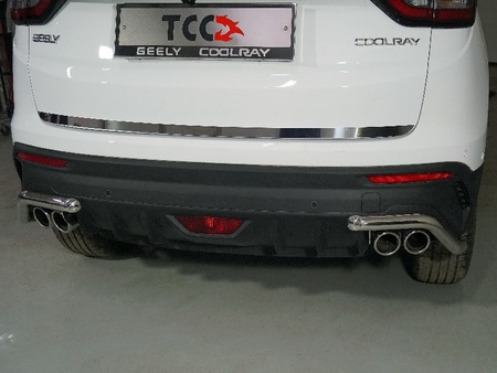 Накладка на заднюю дверь зеркальная Geely Coolray (2019-2023) GEELCOOL20-01