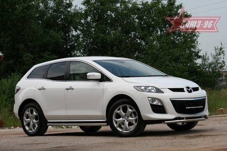 Защита переднего бампера d60/42 двойная Mazda CX-7 (2009-2013) MACX.48.1110