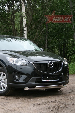 Защита переднего бампера труба d42/60 двойная Mazda CX-5 (2011-2017) MCX5.48.1489