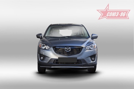 Защита переднего бампера труба d42 Premium короткая Mazda CX-5 (2011-2017) MCX5.48.1632