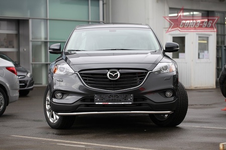 Защита переднего бампера труба d42 Premium длинная Mazda CX-9 (2012-2019) MCX9.48.1683