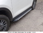 Пороги алюминиевые Slim Line Silver Mazda CX-5 (2017-2024)