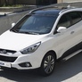 Пороги алюминиевые Silver new Hyundai IX35 (2010-2015)