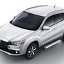 Пороги алюминиевые Silver new Mitsubishi ASX (2010-2015)