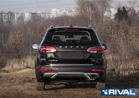 Защита заднего бампера d57 скоба Haval H6 (2014-2020) R.9402.008