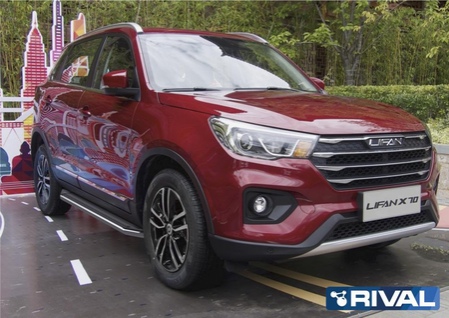 Пороги алюминиевые Premium Lifan X70 (2018-2021) A173ALP.3305.1