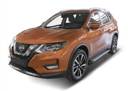 Пороги алюминиевые Bmw-Style Nissan X-Trail (2015-2023) D173AL.4113.1