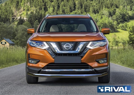 Защита переднего бампера d57 Nissan X-Trail (2018-2023) R.4125.002