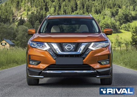 Защита переднего бампера уголки d57 Nissan X-Trail (2018-2023) R.4125.004