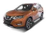 Пороги алюминиевые Silver new Nissan X-Trail (2015-2023)