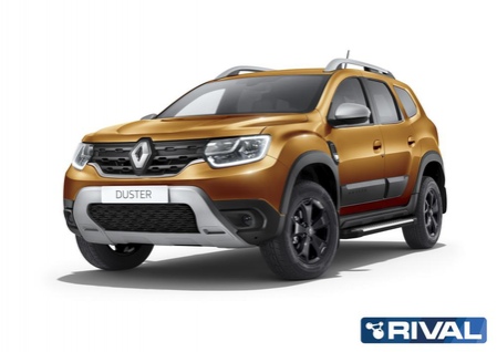 Пороги алюминиевые Bmw-Style для Renault Duster (2021-2024) D173AL.4701.3