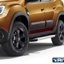 Пороги алюминиевые Silver для Renault Duster (2021-2024)