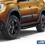 Пороги алюминиевые Black для Renault Duster (2021-2024)