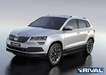 Пороги алюминиевые Premium Skoda Karoq (2020-2024)