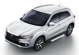 Пороги алюминиевые Silver new Mitsubishi ASX (2010-2015)