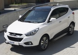 Пороги алюминиевые Black new Hyundai IX35 (2010-2015)