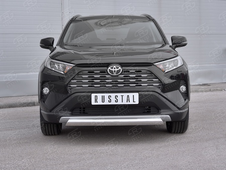 Защита переднего бампера d75х42 дуга RUSSTAL Toyota RAV4 (2019-2024) TR4Z-003358