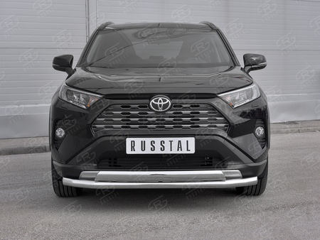 Защита переднего бампера d63 секции - d75xd42 дуга RUSSTAL Toyota RAV4 (2019-2024) TR4Z-003363