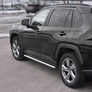Пороги труба d63 вариант 2 RUSSTAL Toyota RAV4 (2019-2025)