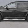 Пороги труба d76 с накладкой вариант 1 RUSSTAL Toyota RAV4 (2019-2025)