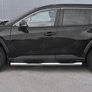 Пороги труба d76 с накладкой вариант 3 RUSSTAL Toyota RAV4 (2019-2025)
