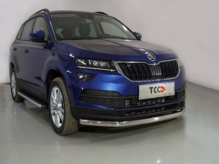 Защита переднего бампера 60,3 мм Skoda Karoq (2020-2024) SKOKAR20-18