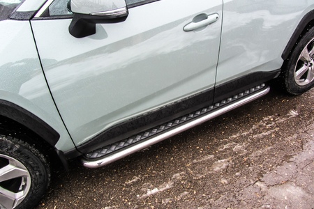 Защита порогов d57 с листом Toyota RAV4 (2019-2025) TR419-004