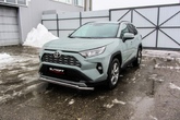 Защита переднего бампера двойная d57+d42 Toyota RAV4 (2019-2024)