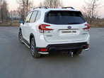 Защита заднего бампера (уголки короткие) 60,3 мм Subaru Forester (2018-2021)