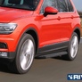 Пороги алюминиевые Black Volkswagen  Tiguan (2017-2024)