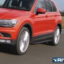 Пороги алюминиевые Black new Volkswagen  Tiguan (2017-2024)