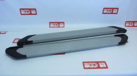 Пороги алюминиевые VSO Classic Silver для Kia Sorento Prime (2015-2020) VSO 152