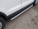 Пороги алюминиевые с пластиковой накладкой Audi Q3 (2011-2019)