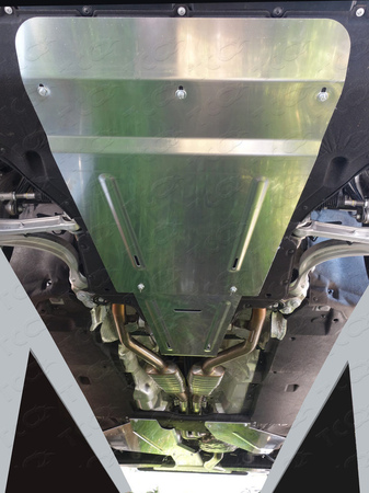 Комплект защит (алюминий) (картер, КПП, бак, редуктор) ТСС Audi Q7 (2015-2025) ZKTCC00223K